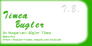 timea bugler business card